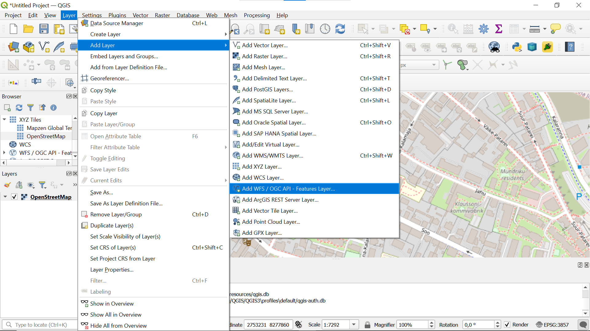 QGIS instructions, step 1